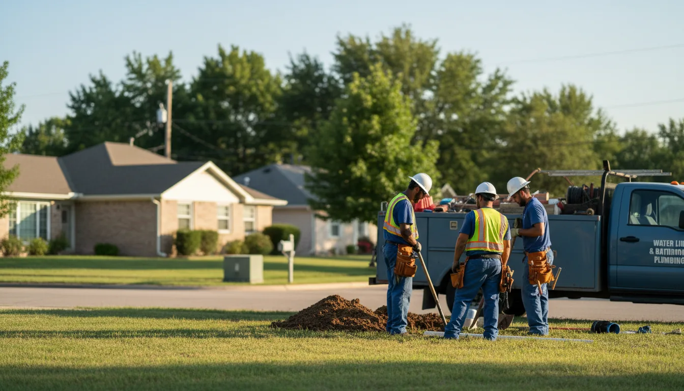 Residential water line and bathroom plumbing service in Gwynneville, IN
